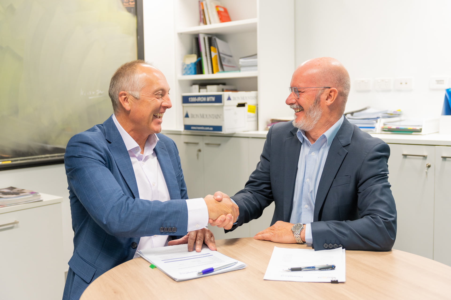 Cahoots CEO, David Armstrong and PeopleKind Group GCEO, Gordon Trewern